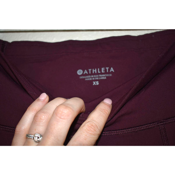 Athleta All in Structure Pink/Red 7/8 Legging Size XS - Picture 4 of 7